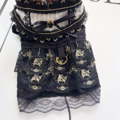 Falda Gótica Dorada para Mascotas - Ropa Elegante para Perros y Gatos - Image 10