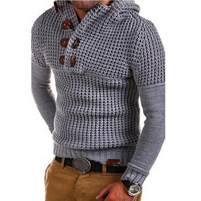 Suéter Hoodie Doble Botonadura Manga Larga para Hombre - Image 5