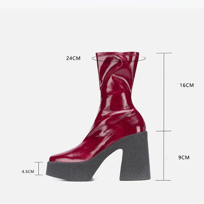Botas Retro de Tacón Alto para Primavera y Otoño - Image 9