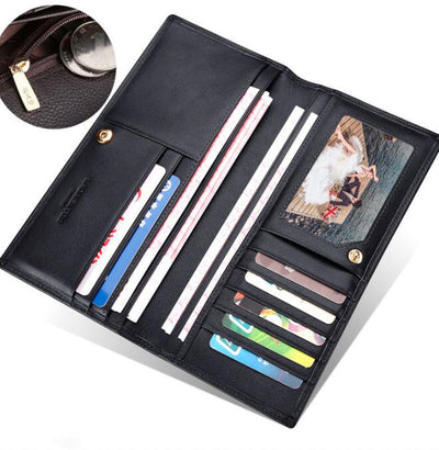 Billetera Larga de Cuero Suave para Hombre - Diseño Europeo y Americano - Image 12