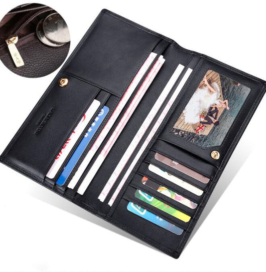 Billetera Larga de Cuero Suave para Hombre - Diseño Europeo y Americano - Image 12