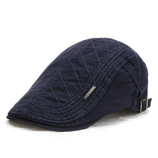 Gorra Retro de Cuadrícula Sólida - Protección Solar Elegante