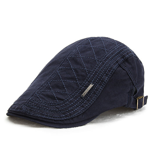 Gorra Retro de Cuadrícula Sólida - Protección Solar Elegante