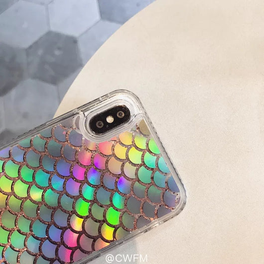 Funda para iPhone Xs Max Estilo Coreano con Escala Láser Multicolor - Image 3