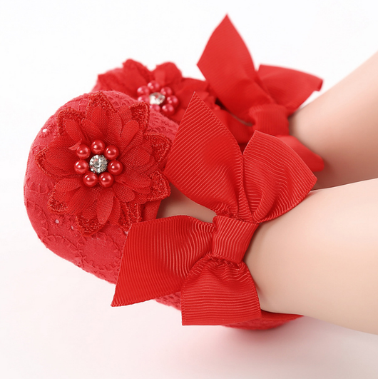 Zapatos de Bebé Princesa con Encaje - Suela Suave para Primeros Pasos - Image 5