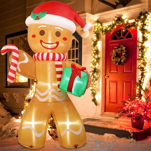 Muñeco Inflable Navideño de Jengibre con Luz LED para Exterior - Image 2