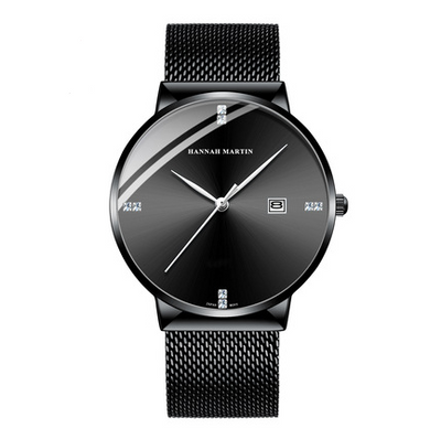 Reloj de Negocios Elegante con Malla Acero Inoxidable y Detalles de Diamante - Image 3