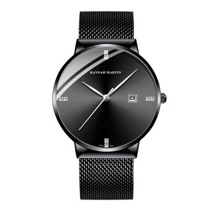 Reloj de Negocios Elegante con Malla Acero Inoxidable y Detalles de Diamante - Image 3