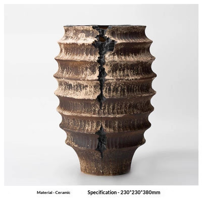 Jarrón Artístico de Cerámica Vintage Inspirado en Wabi-sabi - Image 13