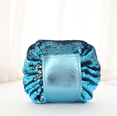 Bolsa de Maquillaje con Diseño de Lentejuelas Sirena - Organizador de Cosméticos Portátil - Image 6