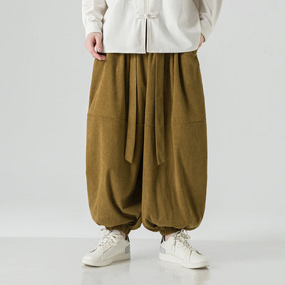 Pantalones Harem Sueltos para Hombre con Puños Elásticos - Image 4