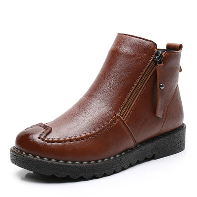 Zapatos Cálidos de Cuero y Cachemira para Mujer - Image 5