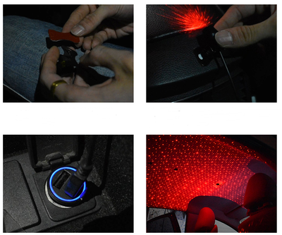 Luces LED de Techo para Auto con Control por Música USB - Image 3