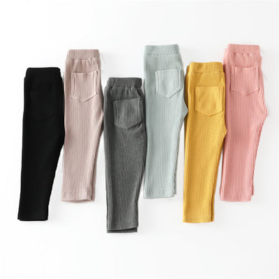 Leggings Acolchados de Terciopelo Liso para Niños y Niñas
