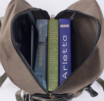 Mochila de Lona para Hombre - Bolsa Escolar Resistente - Image 12