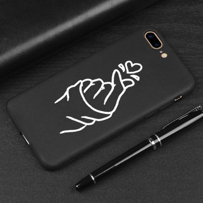 Funda Protectora Abstracta Lover Face TPU Mate Negro - Image 7