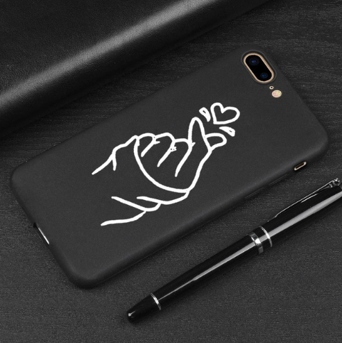 Funda Protectora Abstracta Lover Face TPU Mate Negro - Image 7