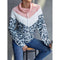 Sudadera con Capucha Patchwork Estampado Leopardo y Contraste de Colores para Mujer