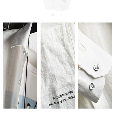 Polera Manga Larga Urban Tide para Hombre - Casual y Versátil - Image 3