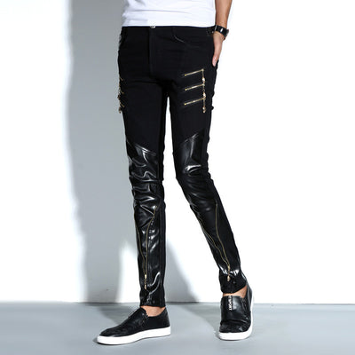 Pantalones de Cuero PU Ajustados Estilo Motociclista - Image 5