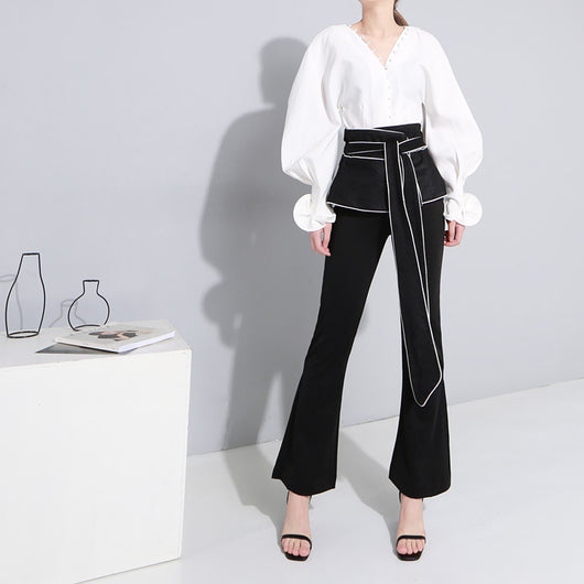 Blusa Escote V con Mangas Loto - Image 5