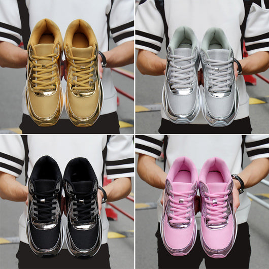 Zapatillas Deportivas Mujer Oro Slip-On con Cojinete de Aire Transpirable - Image 5