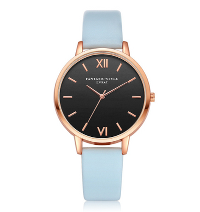 Reloj de Moda para Mujer con Correa de Cuero PU y Detalles Dorado Rosado - Image 3