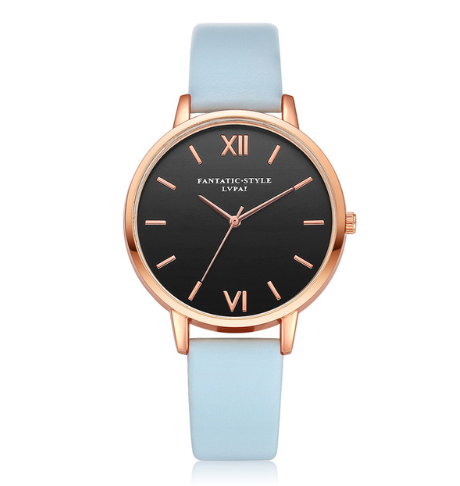Reloj de Moda para Mujer con Correa de Cuero PU y Detalles Dorado Rosado - Image 3