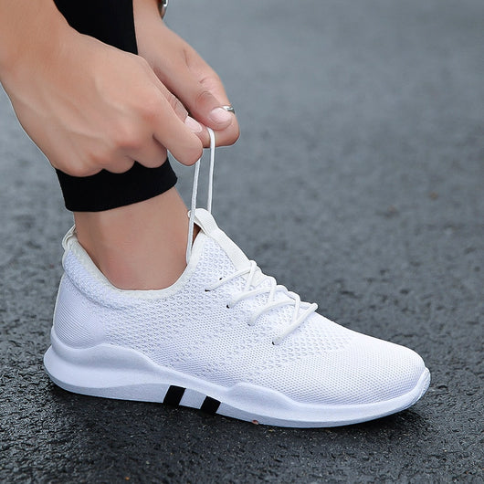 Zapatillas Deportivas Tejidas Coreanas Transpirables para Hombre - Image 8