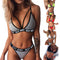 Bikini con Estampado de Letras Sexy