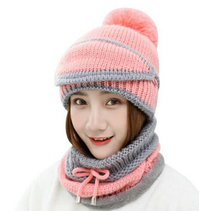 Gorro Cálido de Lana y Terciopelo con Cuello Integrado - Image 14