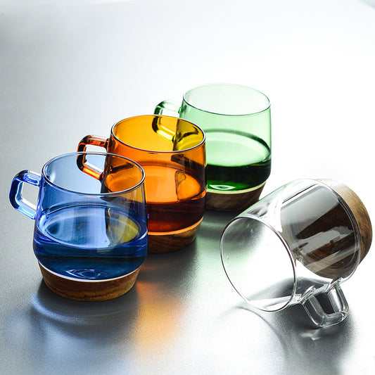 Vaso de Vidrio Borosilicato Coloreado Diseño Nórdico Minimalista