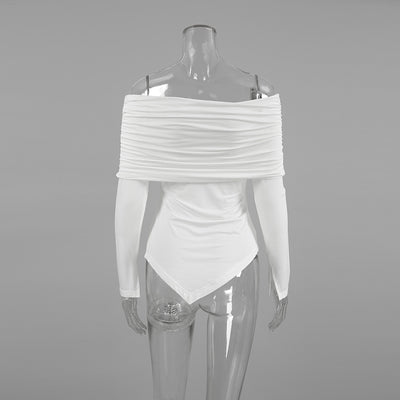 Blusa Slim Fit Cuello Asimétrico Fuera del Hombro Reductora - Image 11