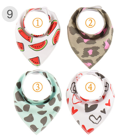 Baberos para Bebé de Algodón Puro Impermeables - Set de 4 Piezas - Image 3
