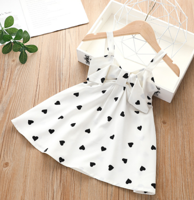 Vestido Infantil de Verano Estilo Coreano con Tirantes