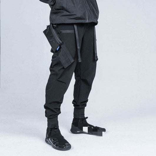Pantalones Tácticos Sueltos con Bandas en Tobillo - Estilo Mecánico Overol para Hombre - Image 6