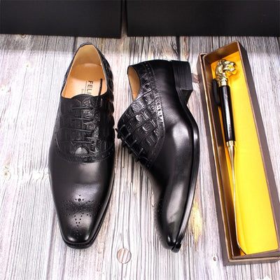 Zapatos Oxford de Cuero Genuino con Cordones - Estilo Británico Clásico - Image 5