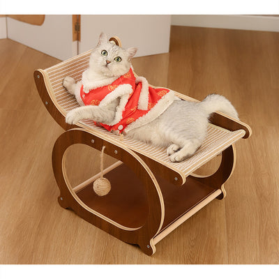 Cama Rascador para Gatos de Madera Sólida y Fibra de Sisal - Image 9