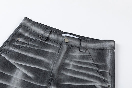 Pantalones Vaqueros Rectos Metal Spray High Street - Estilo Urbano - Image 3
