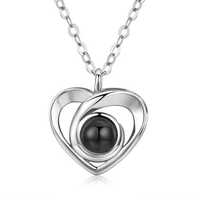 Collar Corazón de Plata S925 con Proyección de Foto Romántica - Image 14