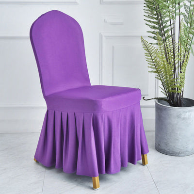 Silla de comedor con falda plisada - Image 24