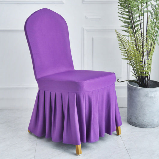Silla de comedor con falda plisada - Image 24