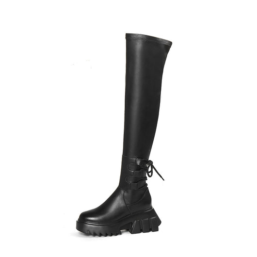 Botas Altas Stretch con Suela Gruesa para Mujer - Image 3