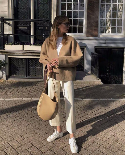 Abrigo de Lana Reversible con Cuello Cruzado - Image 3