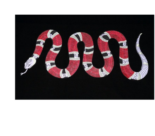 Camiseta Básica Cuello Redondo Bordado Serpiente - Talla Grande Hombre - Image 3