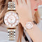 Reloj de Cuarzo con Cristal de Oro
