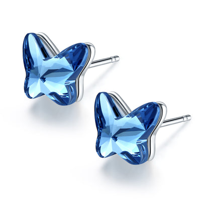 Aretes de Cristal con Diseño de Mariposa - Image 2
