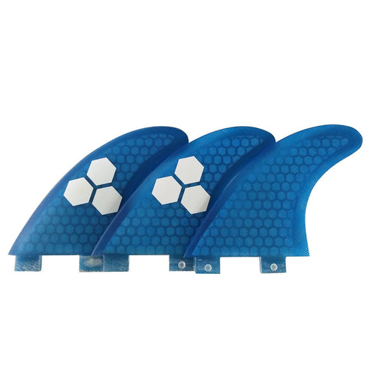 Aleta de Tabla de Surf Fibra de Vidrio Honeycomb Verde Naranja - Thruster FCS Future G5