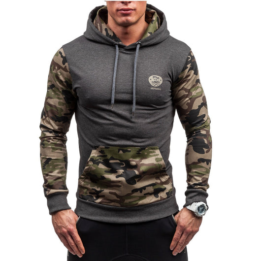 Sudadera con Capucha y Costuras de Camuflaje - Image 4