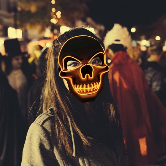 Máscara Calavera LED Luminosa para Halloween